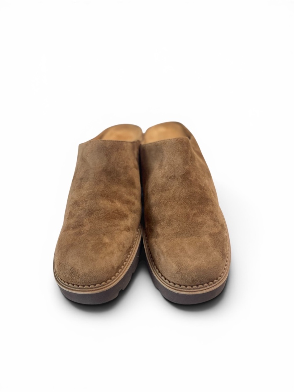 Vionic Fairfax Clogs Women's Suede Slip-On Comfort Mule Lug Sole Hazelnut Size 9 - Picture 3 of 8